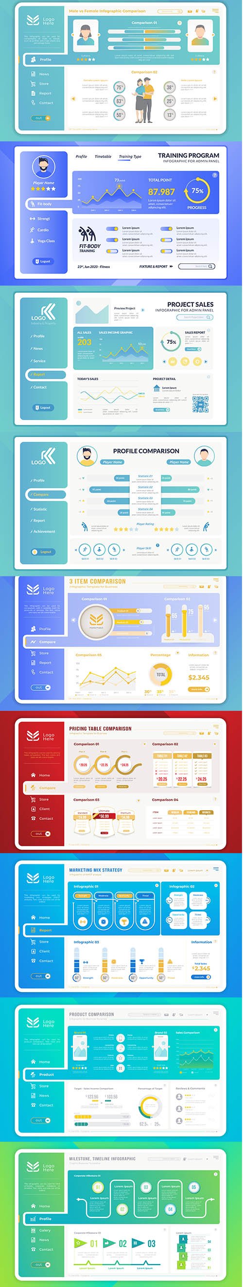 Pricing Table Comparison Infographic