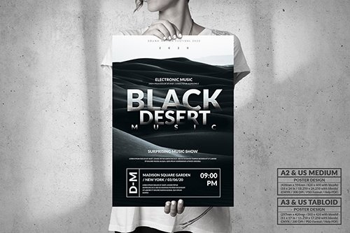Black Desert Music Event - Big Party Poster Design