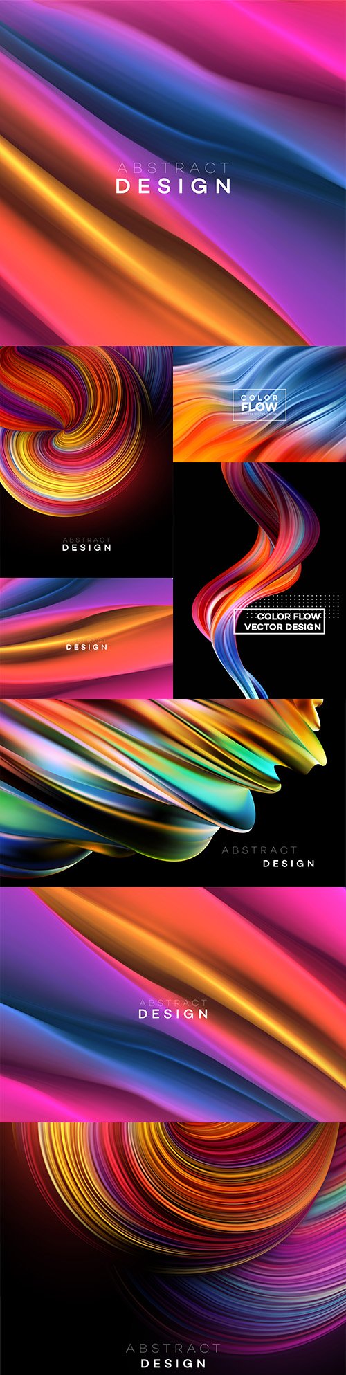 Modern design color flow form abstract background