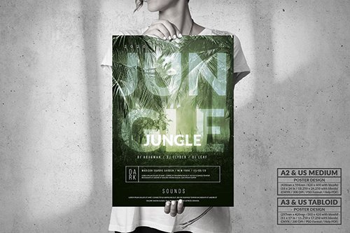 Dark Jungle Music Event - Big Party Poster Design