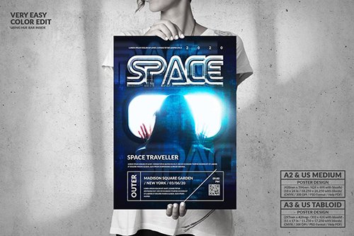 Space Music Event - Big Party Poster Design