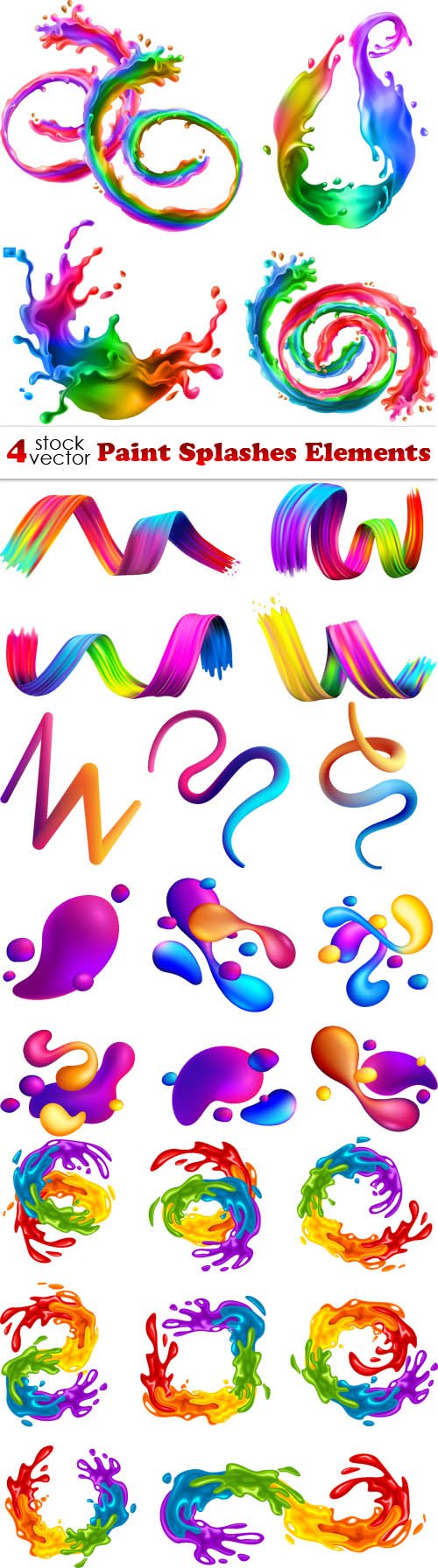 Vectors - Paint Splashes Elements