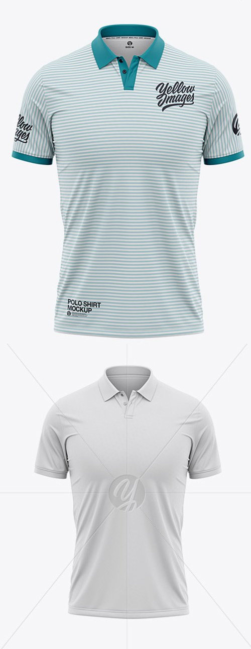 Mens Short Sleeve Polo Shirt - Front View 54026