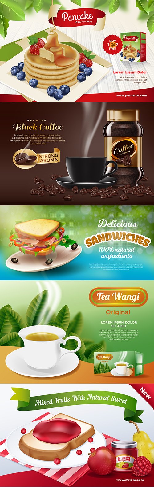 Food advertising drinks and food design