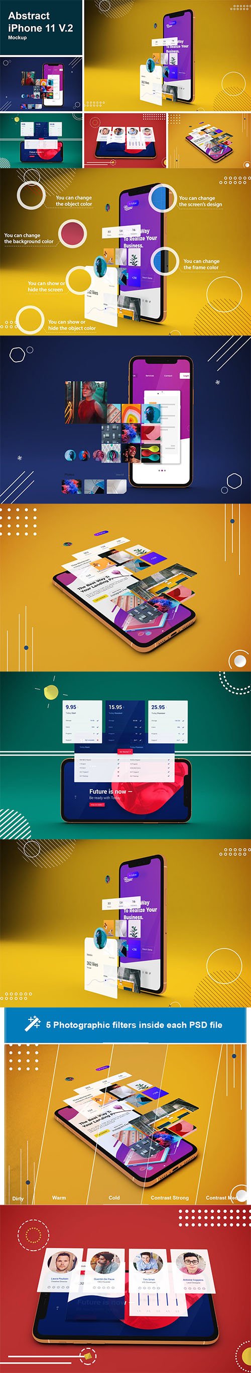 Abstract iPhone 11 Mockup V.2