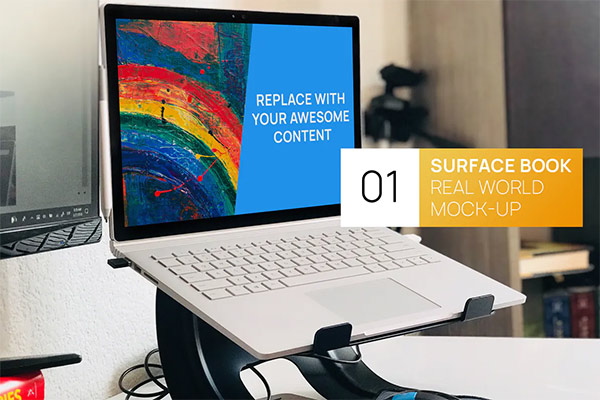 PC Surface Book Workplace Real World Mock-up