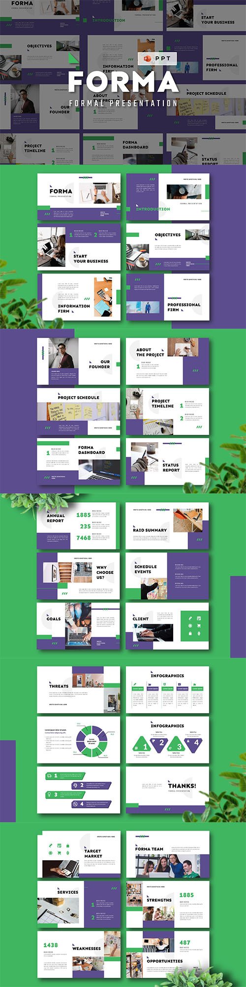 FORMA - Formal Powerpoint, Keynote and Google Slide Template