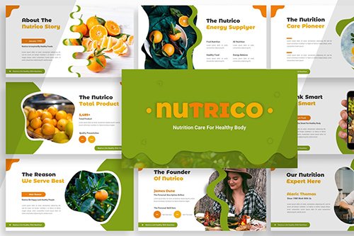 Nutrico - Nutrition Care Powerpoint, Keynote and Google Slide Template