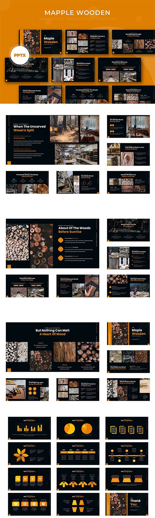 Maple Wooden - Powerpoint, Keynote and Google Slide Template