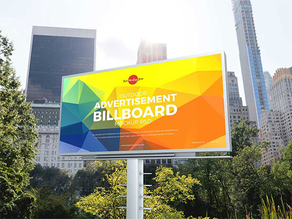 Mock-Up - City Outdoor Advertisement Billboard