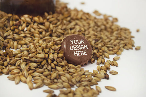 Cap & Bottle Malt Mockup