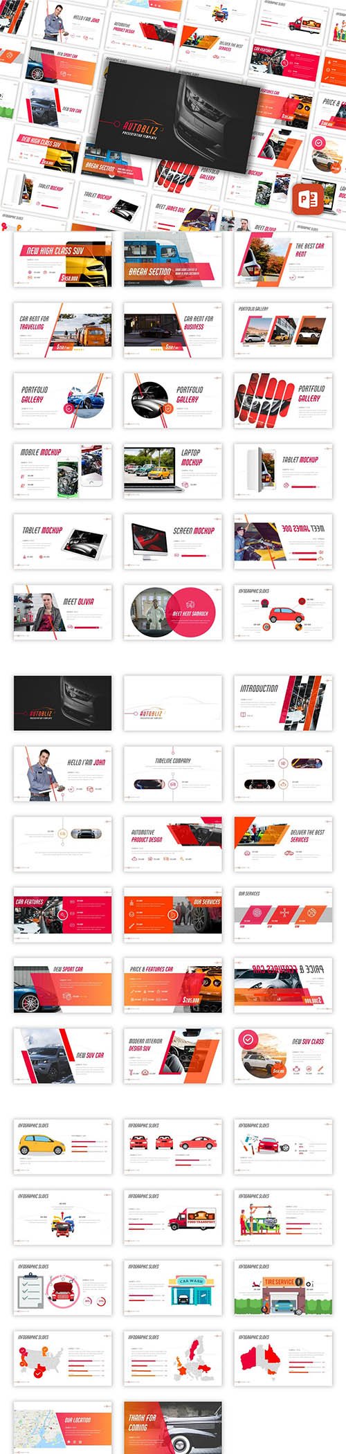 Autobliz - Automotive Powerpoint, Keynote and Google Slide Template