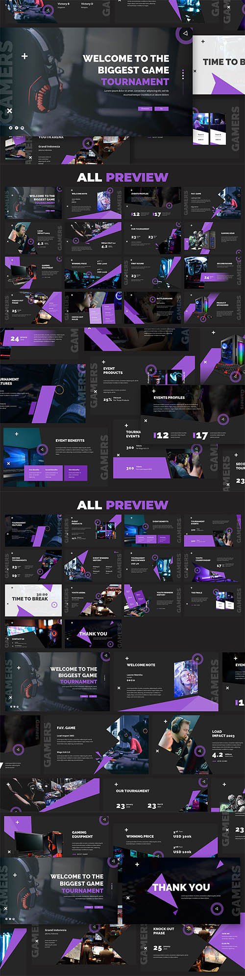 Esport Gaming Powerpoint, Keynote and Google Slide Template