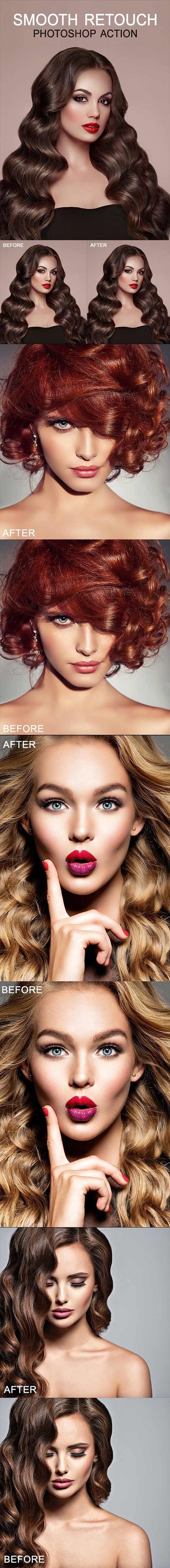SMOOTH RETOUCH Photoshop Action 23019627