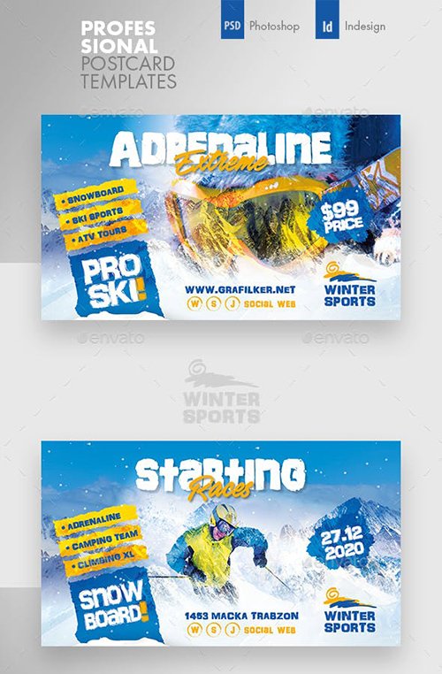 Winter Adventure Busines Card Templates 22994222
