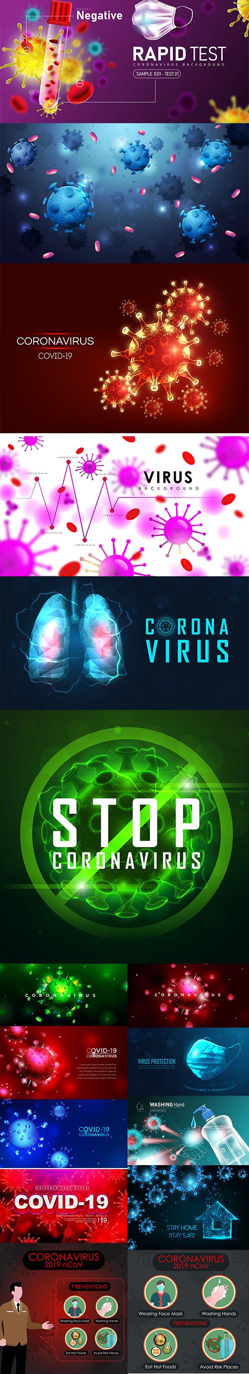 Coronavirus Covid-19 Backgrounds