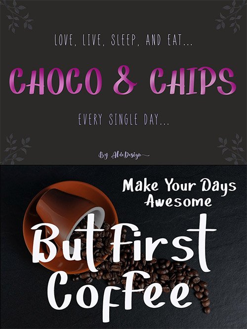 Choco & Chips - Beautiful Various Script