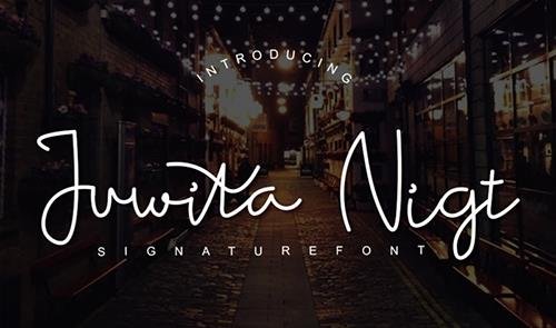 Juwita Night Handwritten Script Font