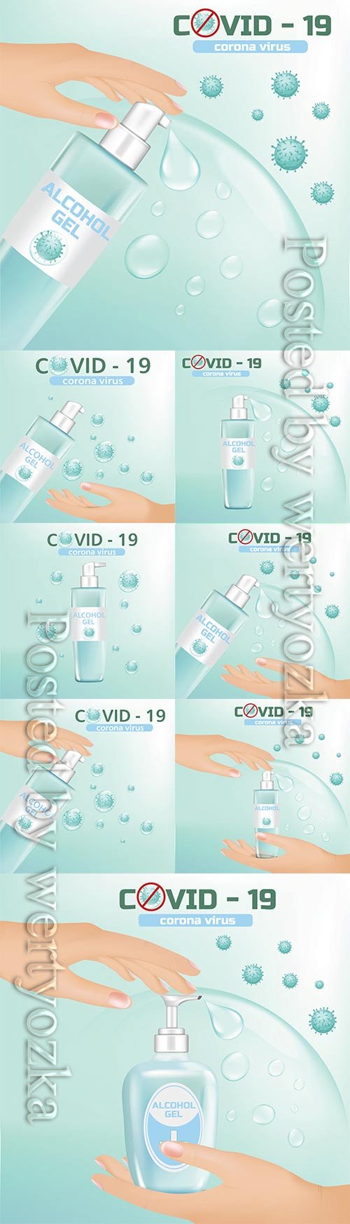 COVID 19, Coranavirus vector illustration sets # 3