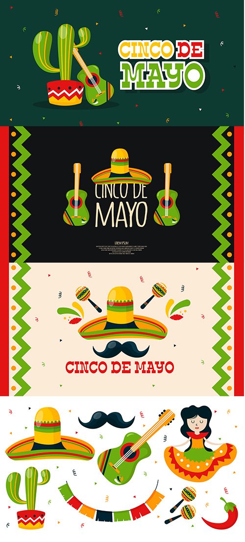 Cinco De Mayo Illustration Set