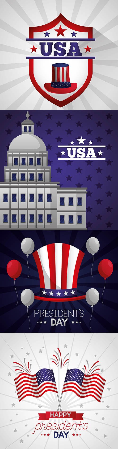 Happy Presidents Day Illustrations