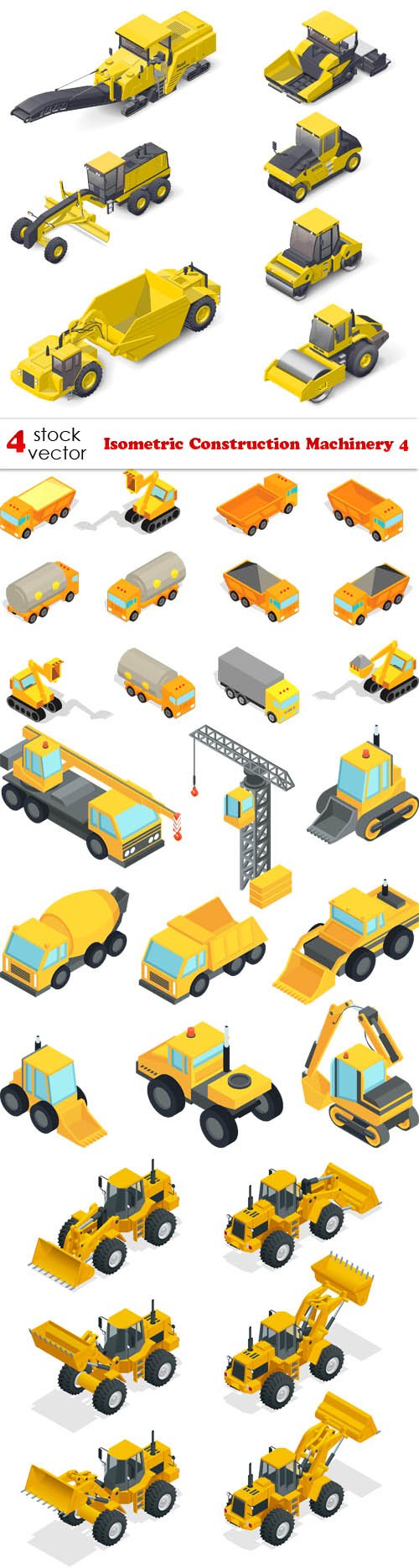 Vectors - Isometric Construction Machinery 4