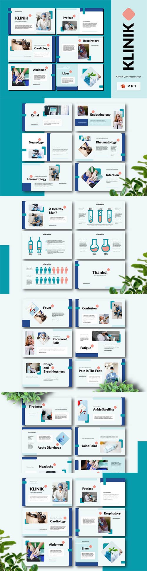 KLINIK - Clinical Case Powerpoint, Keynote and Google Slide Template