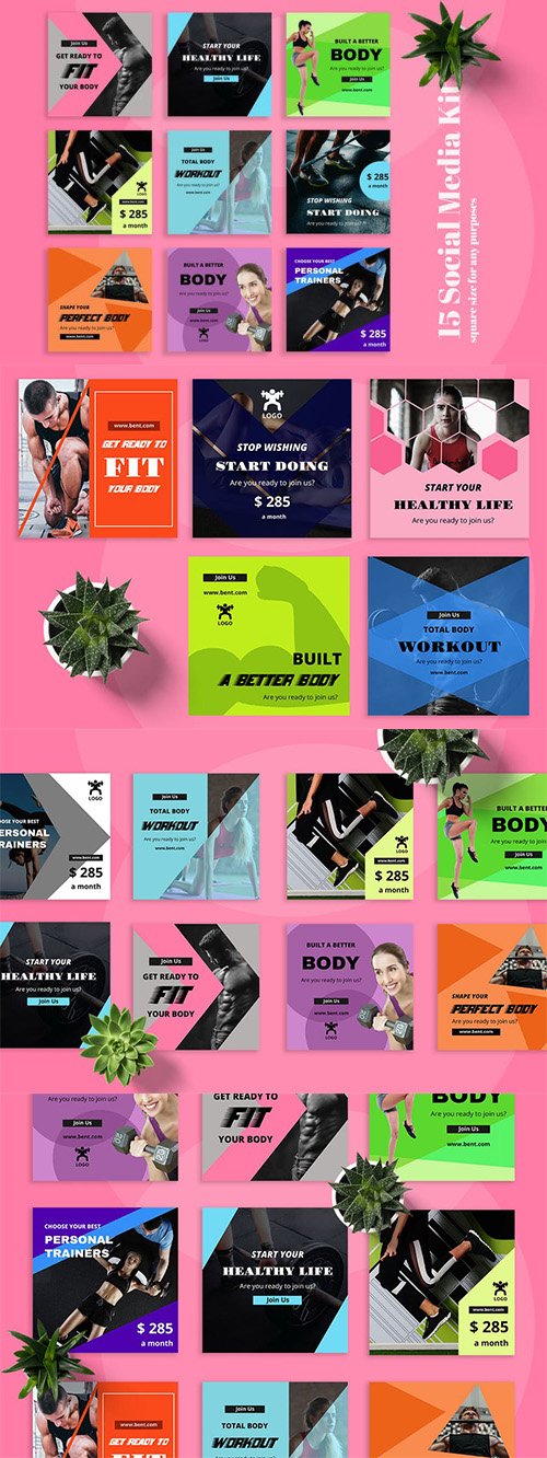 Bent - Gym Social Media Kit