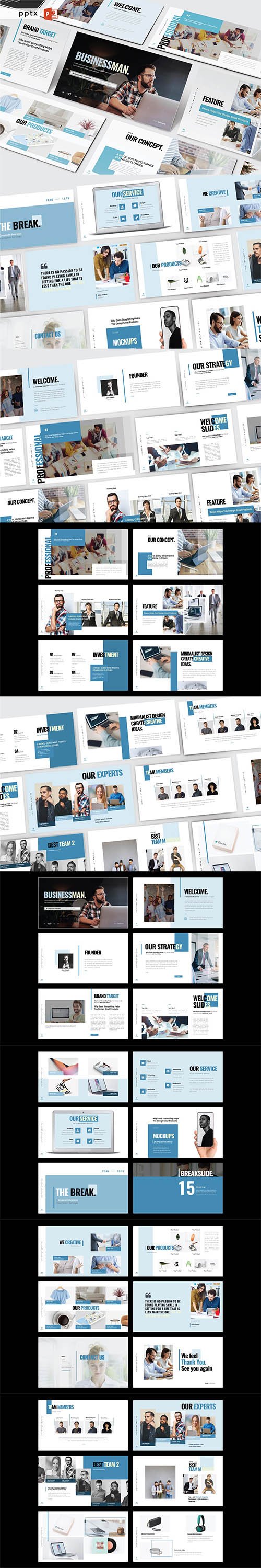 BUSINESSMAN - Powerpoint, Keynote and Google Slide Template