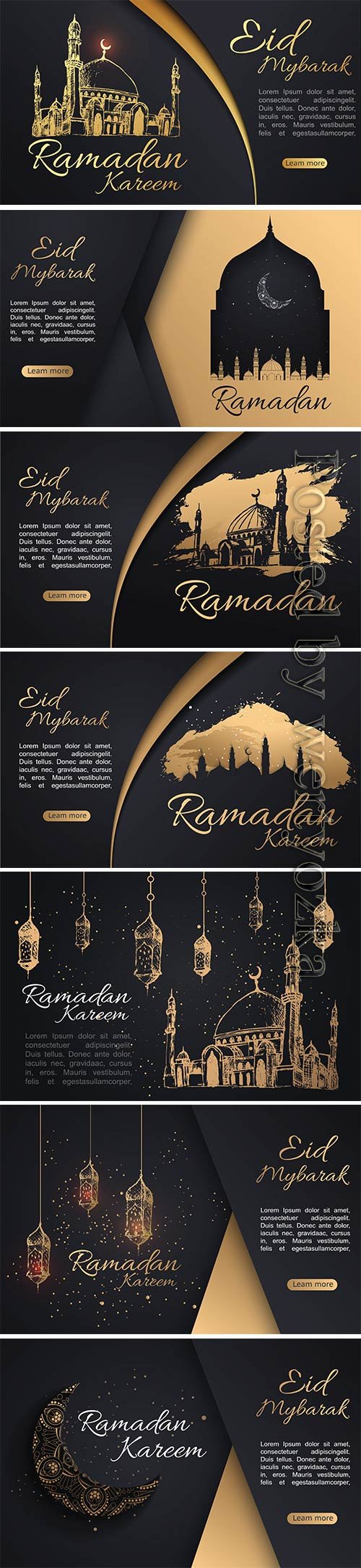 Ramadan Kareem islamic greeting watercolor sketch background