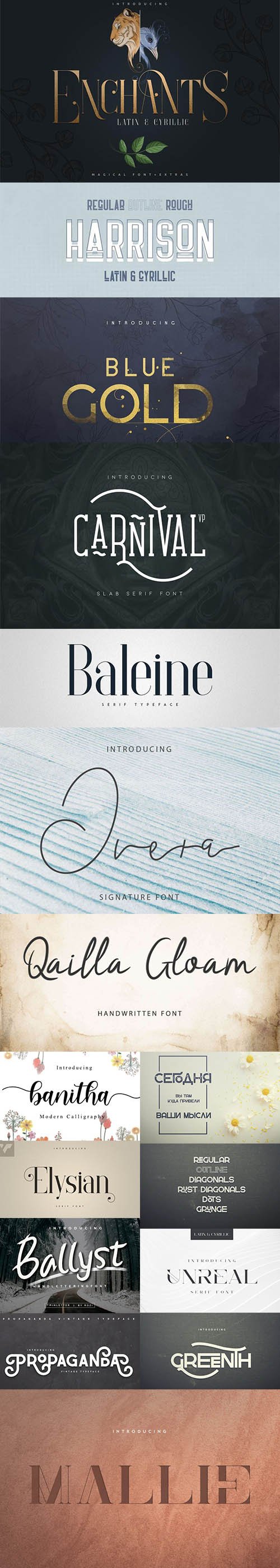 14 Modern Creative Fonts Pack