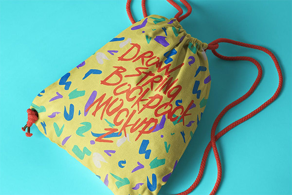 Drawstring Backpack Bag Mockup