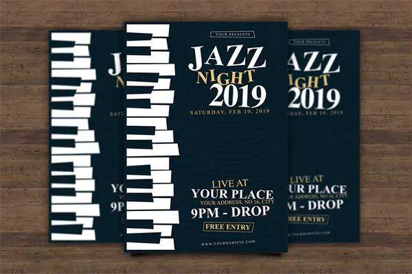 Jazz Night Flyer PSD
