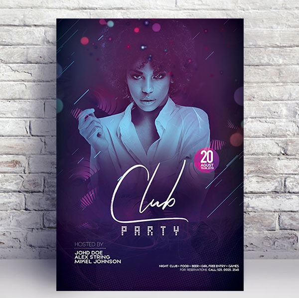 Club DJ Party PSD Flyer Template