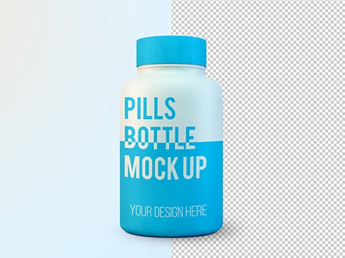 Large Pill Bottle Mockup 246690456