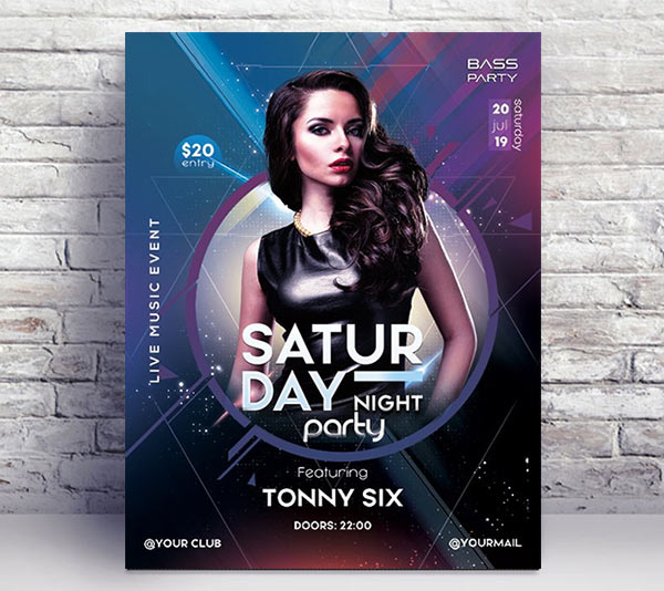 Saturday Night Party - Premium flyer psd template