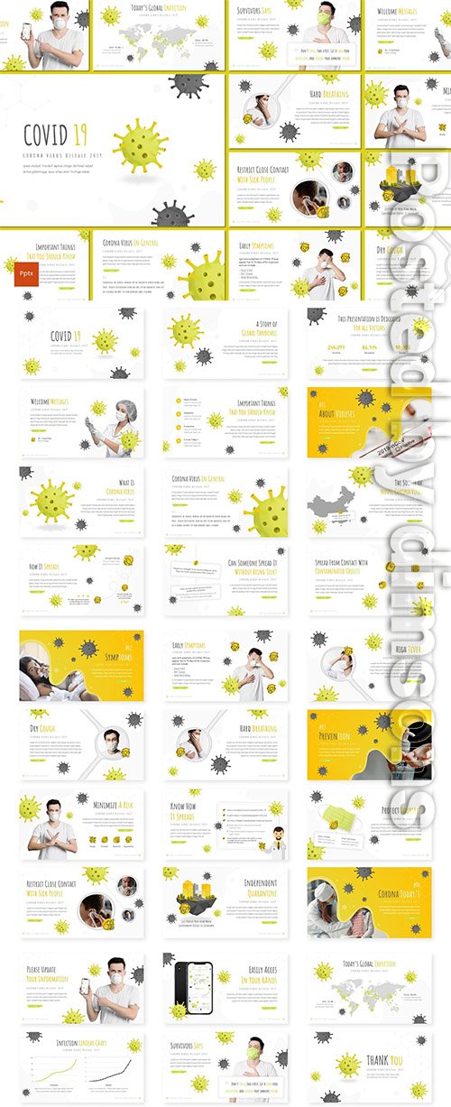 Covid 19 - Powerpoint, Keynote and Google Slide Template