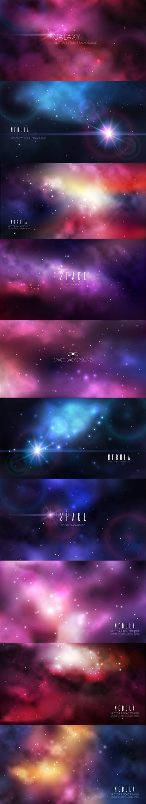 Space Universe Background Set