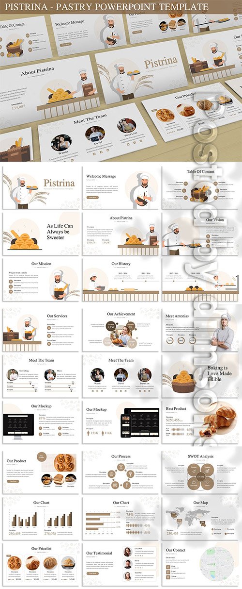 Pistrina - Pastry Powerpoint Template
