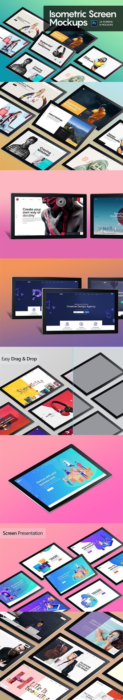 Isometric Screen Mockup