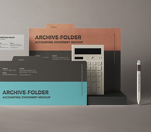 Stationery Folder Mockup