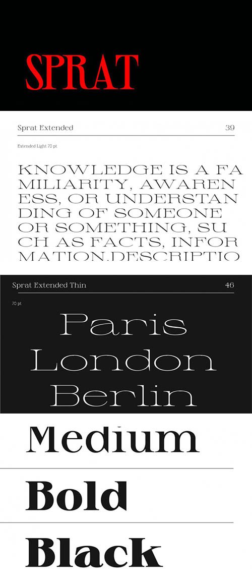 Sprat ScriptFont Family