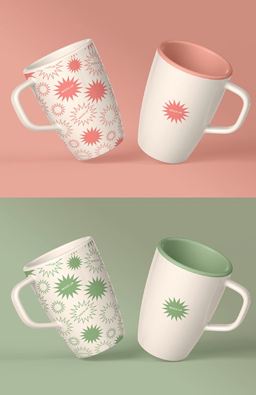 2 Coffee Mugs Mockup 334814717