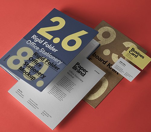 Office Stationery Folder Mockup