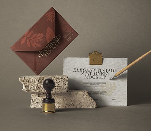 Vintage Invitation Mockup