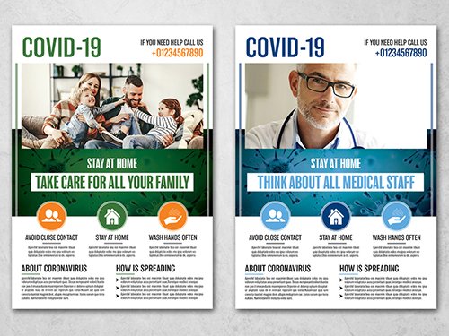 Coronavirus Flyer Layout 334809782