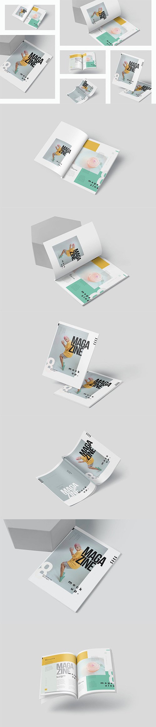 A5 Size Softcover Magazine Mockups Template
