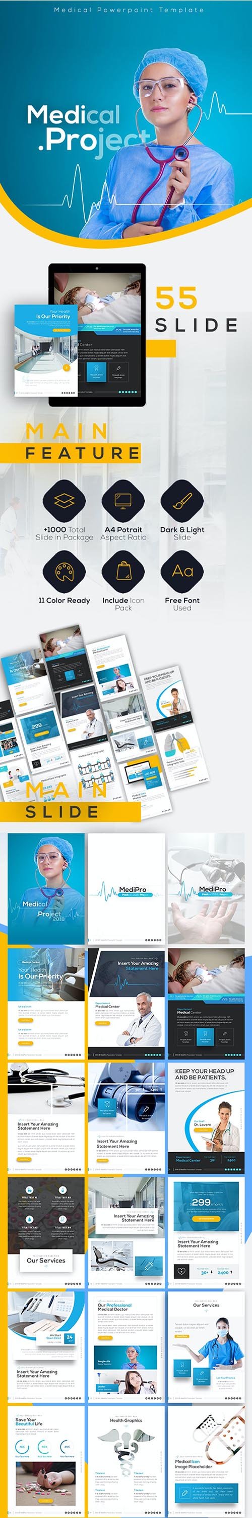 Medipro Portrait Medical PowerPoint Template