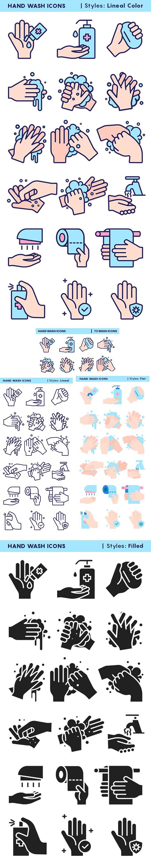 Hand Wash Icons
