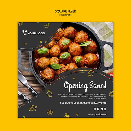 Restaurant Flyer PSD Template